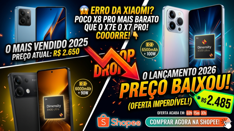 O Erro da Xiaomi? Por que o Novo POCO X8 Pro Está Mais Barato que o X7 Pro (e Por Que Você Deve Correr)