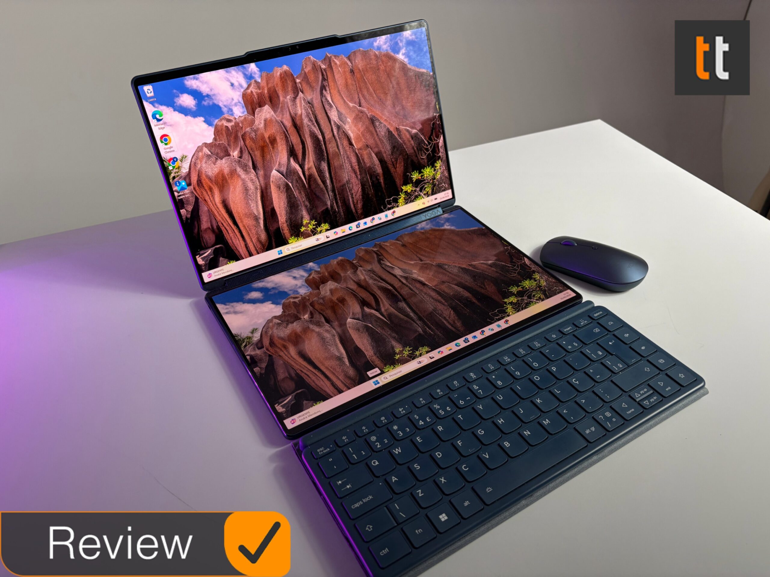 Lenovo Yoga Book 9i encanta com tela dupla, mas tem pontos dif&iacute;ceis de ignorar