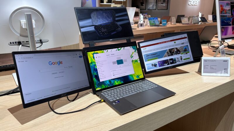 Acer lan&ccedil;a monitor com tr&ecirc;s telas para turbinar seu desempenho no trabalho